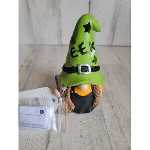 Halloween LED witch gnome glitter Xmas figure decor